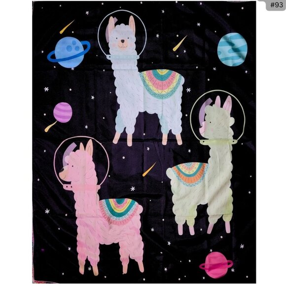 Galaxy Space Llamas Tapestry Hanging Wall Decor - Picture 1 of 1